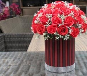 hoa lụa trang trí phòng khách