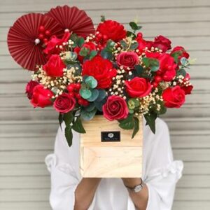 hoa lụa trang trí phòng khách