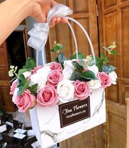 giỏ hoa sáp đẹp