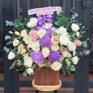 lẵng hoa chúc mừng sinh nhật